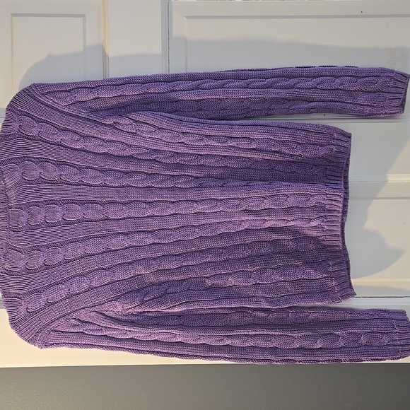 Ralph Lauren Purple Collection Cable Knit Sweater - Women's Lightweight Crewneck - Picture 7 of 7